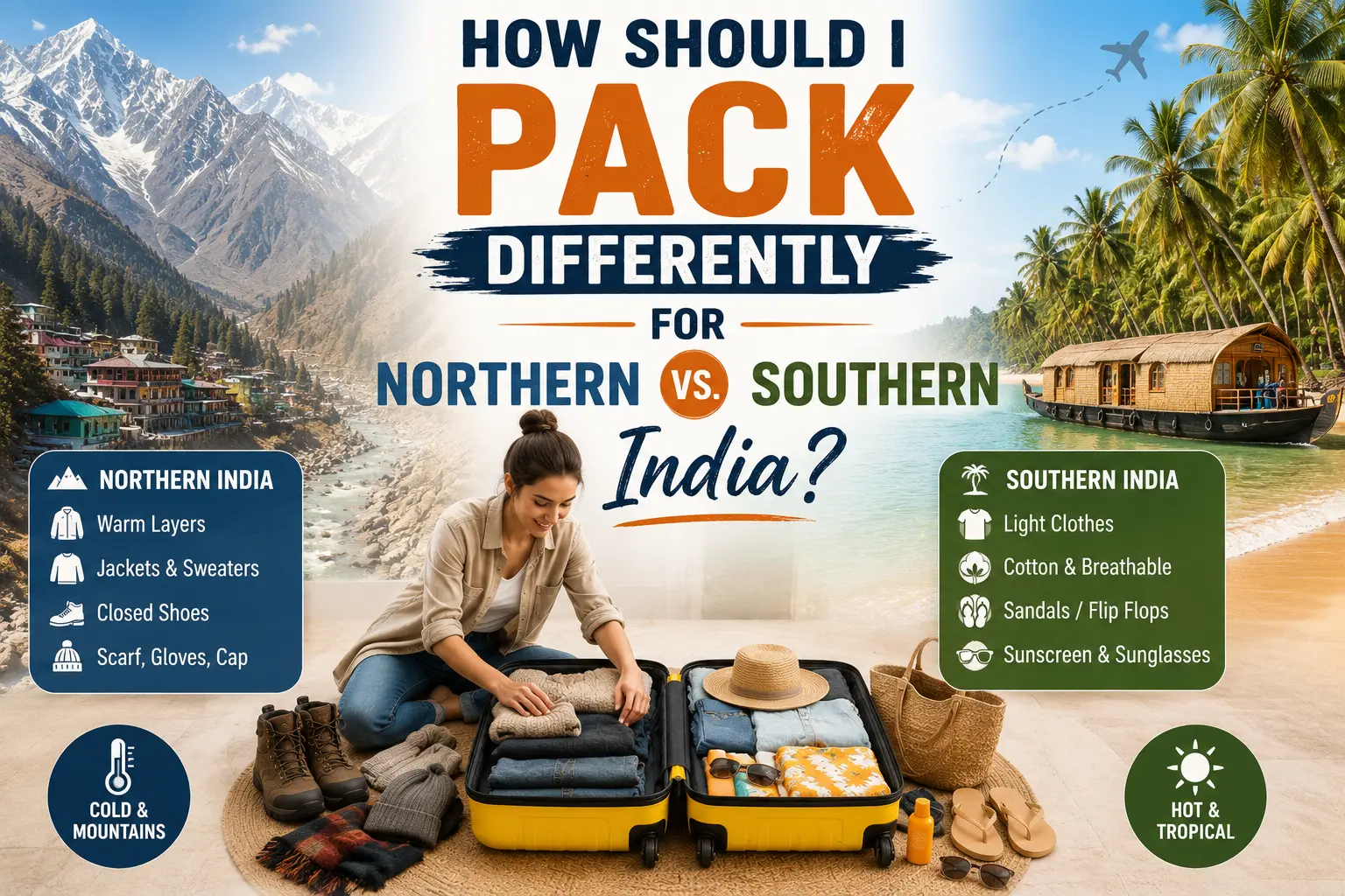 How Should I Pack Differently for Northern vs. Southern India?